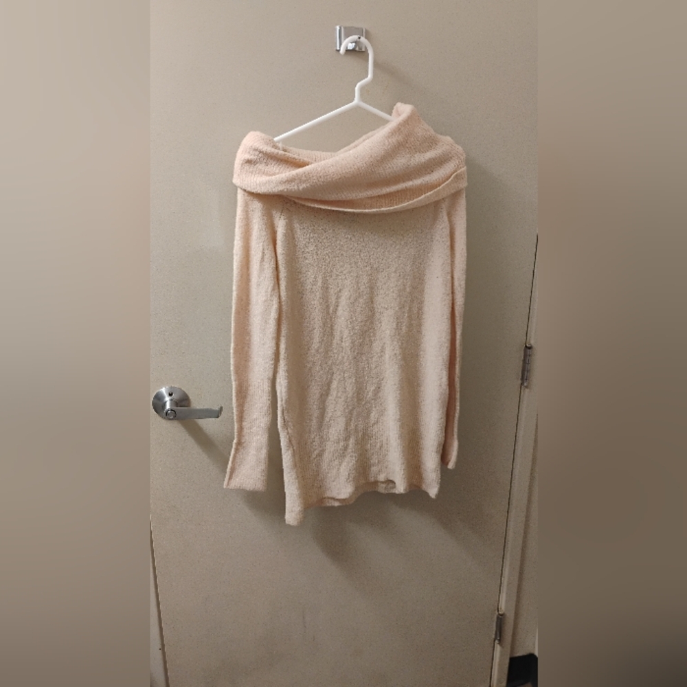 Trouve Womens Slouchy Pale Pink Tunic Sweater Sz S
